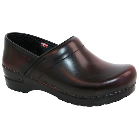 Sanita Men's Closed Back Clog, Cabrio leather Upper, Polyurethane Outsole, Bordeaux, Size 10.5-11 M 457806M-047-45